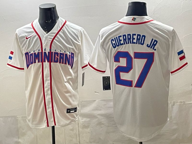 Men 2026 World Cub #27 Guerrero jr White Game Nike MLB Jersey style 001->->MLB Jersey